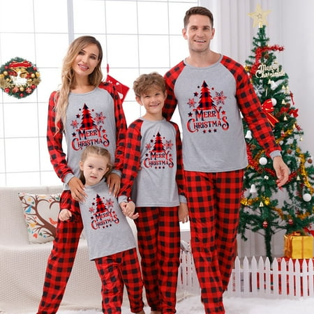 Raruxxin Christmas Tree Letter Printed Long Sleeve Tops and Plaid Pants Family Matching Pajamas Set for Baby-Kids-Adult Unisex
Raruxxin Christmas Tree Letter Printed Long Sleeve Tops and Plaid Pants Family Matching Pajamas Set for Baby-Kids-Adult Unisex