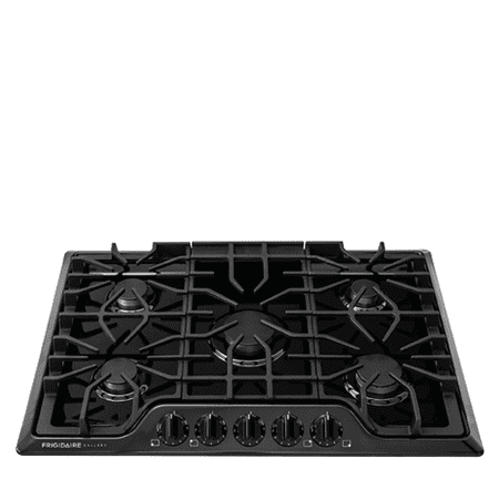 FGGC3047QB 30 Gas Cooktop with 450-18 000 BTU 5 Sealed Burners Continuous Cast Iron Grates Electronic Pilotless Ignition Express-Select Controls and Spillovers in Black