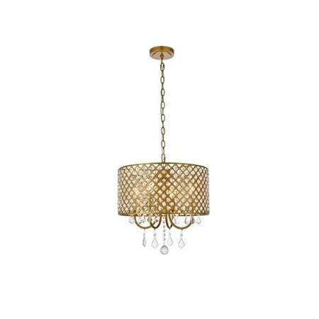 17 in. Elise Pendant in Brass - 15 in.