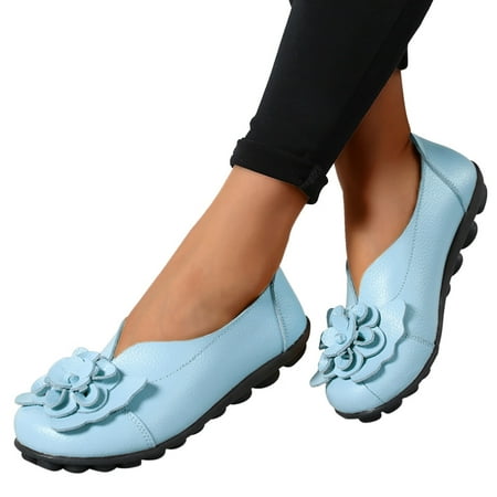 Follure Fashion Womens Breathable Lace Up Shoes Flats Casual Shoes