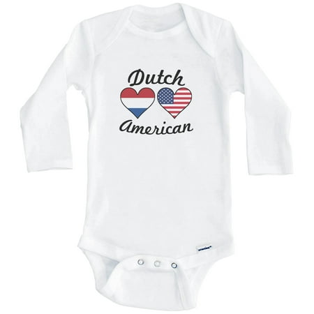 Dutch American Flag Hearts Netherlands One Piece Baby Bodysuit (Long Sleeve) 6-9 Months White
Dutch American Flag Hearts Netherlands One Piece Baby Bodysuit (Long Sleeve) 6-9 Months White