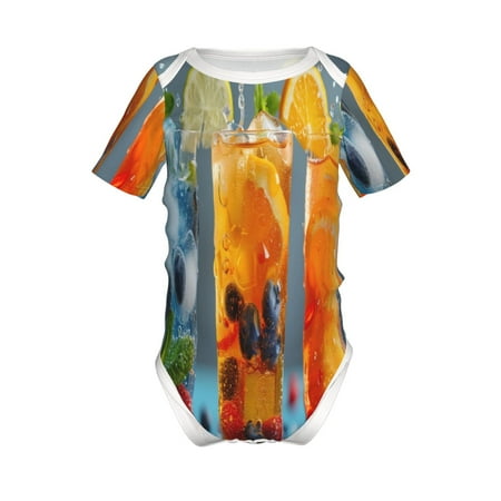Lukts Refreshing Fruit Infused Drinks Print Baby Short Sleeve Romper Onesie for Newborn Baby Boys and Girls-18 Months
Lukts Refreshing Fruit Infused Drinks Print Baby Short Sleeve Romper Onesie for Newborn Baby Boys and Girls-18 Months