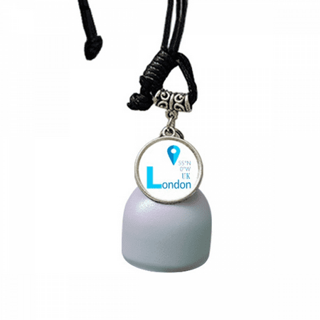 London Geography Coordinates Trave Wind Chimes Bell Car Pendant