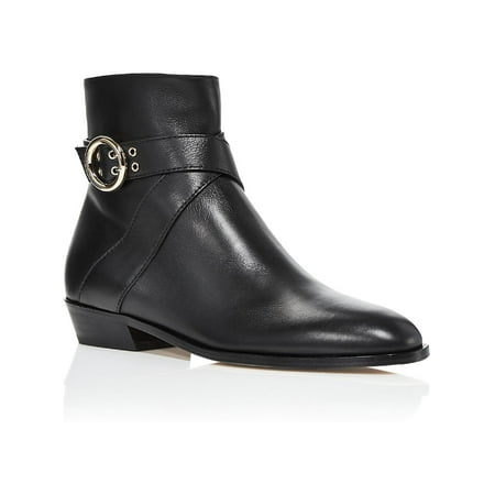 Jimmy Choo Womens Blanka Leather Flat Ankle Boots