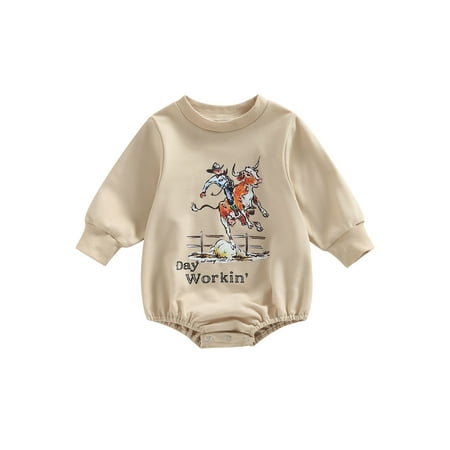 Western Baby Boy Clothes Long Sleeve Crewneck Bull Head Print Romper Bodysuit Fall Outfit
Western Baby Boy Clothes Long Sleeve Crewneck Bull Head Print Romper Bodysuit Fall Outfit