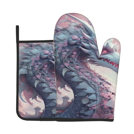 Vsdgher Dragon1 Oven Mitts and Pot Holders 2 pcs Set High Heat Resistant Kitchen Oven Glove for Baking and Cooking
Vsdgher Dragon1 Oven Mitts and Pot Holders 2 pcs Set High Heat Resistant Kitchen Oven Glove for Baking and Cooking