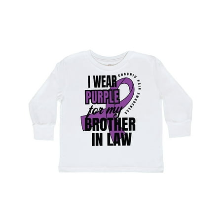 Inktastic Chronic Pain I Wear Purple For My Brother in Law Gift Toddler Boy or Toddler Girl Long Sleeve T-Shirt
Inktastic Chronic Pain I Wear Purple For My Brother in Law Gift Toddler Boy or Toddler Girl Long Sleeve T-Shirt