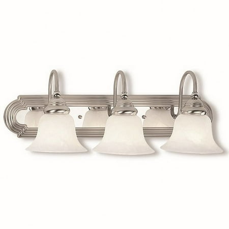 3 Light Bathroom Light in Traditional Style 24 inches Wide By 8.5 inches High-Brushed Nickel Finish Bailey Street Home 218-Bel-731507
3 Light Bathroom Light in Traditional Style 24 inches Wide By 8.5 inches High-Brushed Nickel Finish Bailey Street Home 218-Bel-731507
