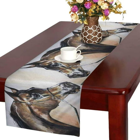 MKHERT Arabian Horse Watercolor Painting- Table Runner Home Decor for Wedding Party Banquet Decoration 16x72 Inch
MKHERT Arabian Horse Watercolor Painting- Table Runner Home Decor for Wedding Party Banquet Decoration 16x72 Inch