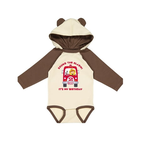 Inktastic Fire Truck 2nd Birthday Boy Gift Baby Boy Long Sleeve Bodysuit