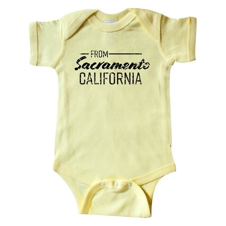 Inktastic From Sacramento California in Black Distressed Text Gift Baby Boy or Baby Girl Bodysuit
Inktastic From Sacramento California in Black Distressed Text Gift Baby Boy or Baby Girl Bodysuit