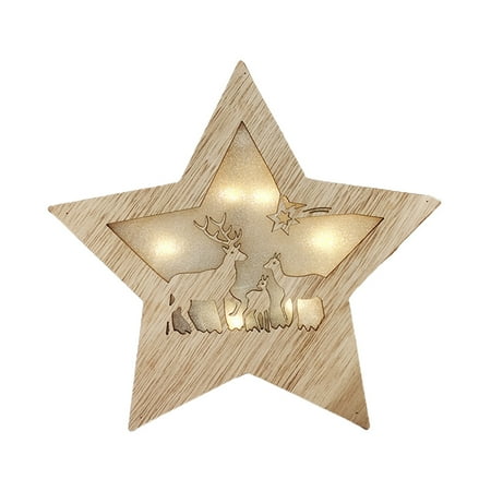 Sorrowso Christmas Wooden Star Shaped Hanging Ornament Luminous Warm Light Tree Topper Pendant for Home Outdoor Xmas Tree Decor
Sorrowso Christmas Wooden Star Shaped Hanging Ornament Luminous Warm Light Tree Topper Pendant for Home Outdoor Xmas Tree Decor