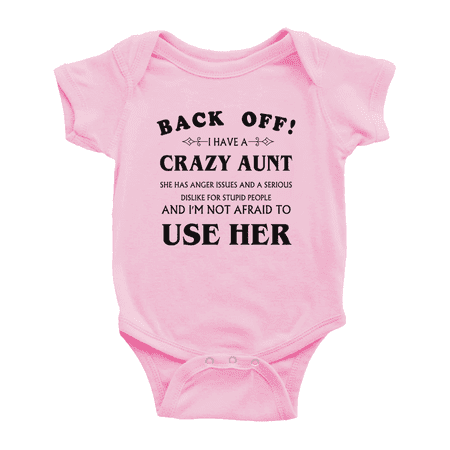 Back Off I Have A Crazy Aunt Funny Baby Boy Short Sleeve Bodysuit Newborn-24 Months
Back Off I Have A Crazy Aunt Funny Baby Boy Short Sleeve Bodysuit Newborn-24 Months
