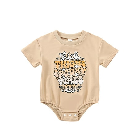 Amuver Baby Girl Boys Romper Short Sleeve Round Neck Halloween Letters Pumpkin Print Loose Short Romper
Amuver Baby Girl Boys Romper Short Sleeve Round Neck Halloween Letters Pumpkin Print Loose Short Romper