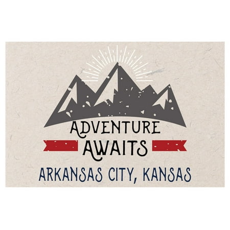 Arkansas City Kansas Souvenir 2x3 Inch Fridge Magnet Adventure Awaits Design