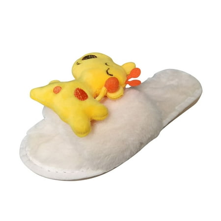 Youmylove Women Slippers Fashion Cartoon Doll Decoration Open Toe Warm Woolly Flat Cotton Slippers Leisure Ladies Cozy Daily Walking
Youmylove Women Slippers Fashion Cartoon Doll Decoration Open Toe Warm Woolly Flat Cotton Slippers Leisure Ladies Cozy Daily Walking