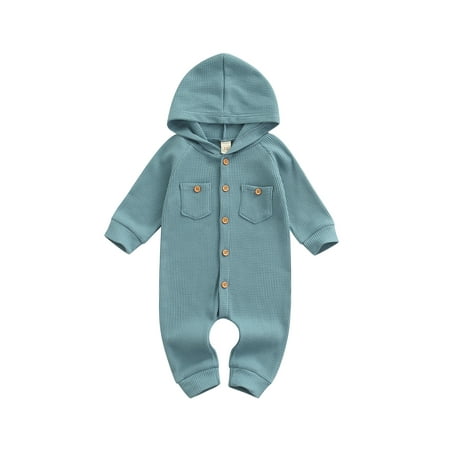Binpure Toddler Baby Romper Newborn Boys Girls Waffle Fabric Long Sleeve Buttons Hooded Jumpsuit Clothes
Binpure Toddler Baby Romper Newborn Boys Girls Waffle Fabric Long Sleeve Buttons Hooded Jumpsuit Clothes