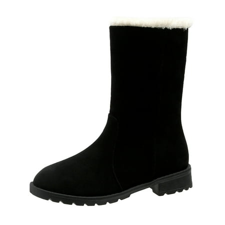 Fsqjgq Snow Ski Boots Women Ladies Fashion Solid Color Flock Heel Snow Boots Round Toe Warm Mid Cotton Boots Fold Over Winter Boots for Women Black 41
Fsqjgq Snow Ski Boots Women Ladies Fashion Solid Color Flock Heel Snow Boots Round Toe Warm Mid Cotton Boots Fold Over Winter Boots for Women Black 41