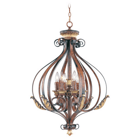 Pendants Porch 6 Light With Verona Bronze with Aged Gold Leaf Accents size 24 in 360 Watts - World of Crystal
Pendants Porch 6 Light With Verona Bronze with Aged Gold Leaf Accents size 24 in 360 Watts - World of Crystal