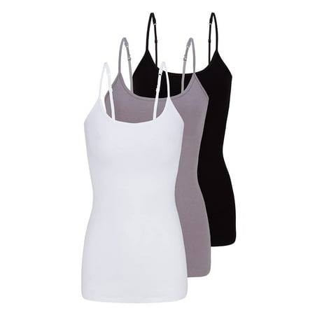 M&M SCRUBS Women s Camisole Cotton Stretch Slim-Fit Undershirt with Adjustable Strap Tank Top Multi 3 Pack (White Grey Black) Medium
M&M SCRUBS Women s Camisole Cotton Stretch Slim-Fit Undershirt with Adjustable Strap Tank Top Multi 3 Pack (White Grey Black) Medium