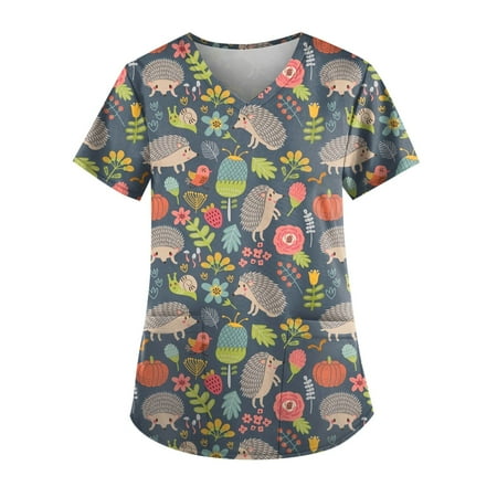 QAZXD Best Gifts-Women s Nursing Scrub Tops Nursing Uniforms for Women Cute Print Short Sleeve V-Neck Blouse With Pockets S
QAZXD Best Gifts-Women s Nursing Scrub Tops Nursing Uniforms for Women Cute Print Short Sleeve V-Neck Blouse With Pockets S