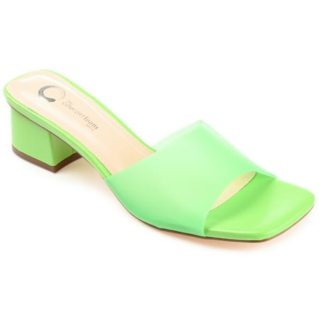 Journee Collection Womens Jaydin Tru Comfort Foam Slip On Block Heel Sandals