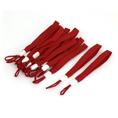 16cm Length Lanyard Strap Hang Rope 20Pcs Deep Red for Smartphone Selfie Stick
