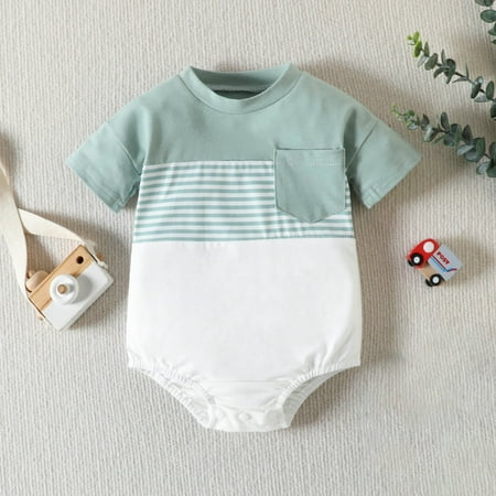 Simplmasygenix Mothers Day Gifts Baby Romper Toddler Kids Baby Boys Fashion Cute Short Sleeve Splicing Stripe Print Casual Romper
Simplmasygenix Mothers Day Gifts Baby Romper Toddler Kids Baby Boys Fashion Cute Short Sleeve Splicing Stripe Print Casual Romper