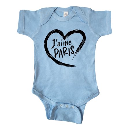 Inktastic J aime Paris- I love Paris- heart Gift Baby Boy or Baby Girl Bodysuit