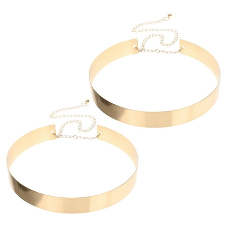 2Pcs Metal Party Dress Versatile Woman Wristband Women Retro Wristband