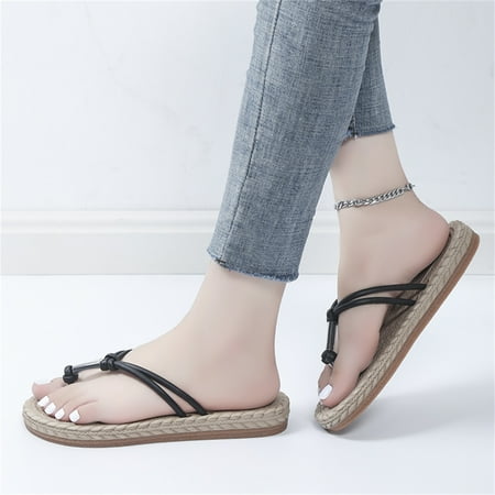 Cathalem Comfortable Slippers Women for Summer Ladies Fashion Solid Color Leather Leather Toe Womens Wool Slippers Support Black 7
Cathalem Comfortable Slippers Women for Summer Ladies Fashion Solid Color Leather Leather Toe Womens Wool Slippers Support Black 7
