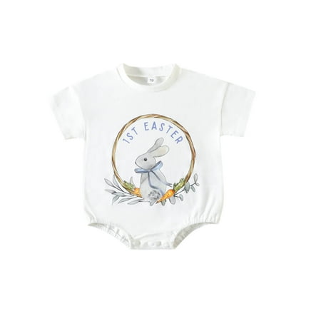Cotton Romper for Infant Toddler Toddler Kids Baby Girls Easter Fashion Cute Sweet Rabbit Print Short Sleeve Romper 12-18 Months
Cotton Romper for Infant Toddler Toddler Kids Baby Girls Easter Fashion Cute Sweet Rabbit Print Short Sleeve Romper 12-18 Months