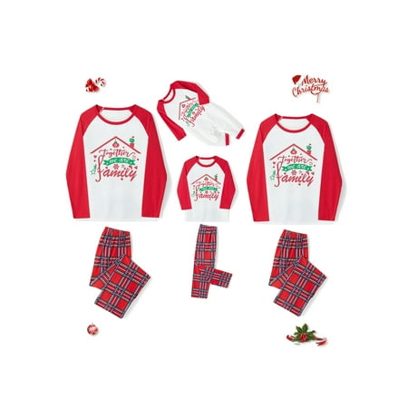 Peyakidsaa Christmas Family Pajamas Matching Set Letters Print Tops Plaid Pants Sleepwear Holiday Loungewear
Peyakidsaa Christmas Family Pajamas Matching Set Letters Print Tops Plaid Pants Sleepwear Holiday Loungewear