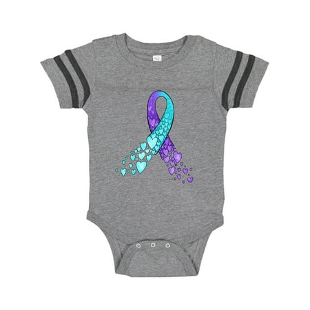 Inktastic Suicide Prevention Ribbon with Blue and Purple Hearts Gift Baby Boy or Baby Girl Bodysuit
Inktastic Suicide Prevention Ribbon with Blue and Purple Hearts Gift Baby Boy or Baby Girl Bodysuit