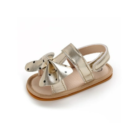 Zodanni Baby Girls Sandals Soft Sole Crib Shoes First Walkers Princess Shoe Dress Flat Sandal Summer Lightweight Bowknot Golden 6-12 months
Zodanni Baby Girls Sandals Soft Sole Crib Shoes First Walkers Princess Shoe Dress Flat Sandal Summer Lightweight Bowknot Golden 6-12 months
