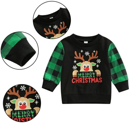 Godderr Toddler infant Christmas Sweatshirt 1M-3T Baby Boys Girls Cotton Pullover Sweatsuit Newborn Fall Long Sleeve Round Neck Deer Print Sweat
Godderr Toddler infant Christmas Sweatshirt 1M-3T Baby Boys Girls Cotton Pullover Sweatsuit Newborn Fall Long Sleeve Round Neck Deer Print Sweat