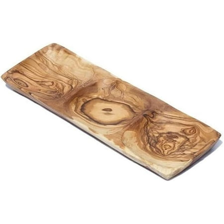 Olive Wood Serving Tray With 3 Compartments