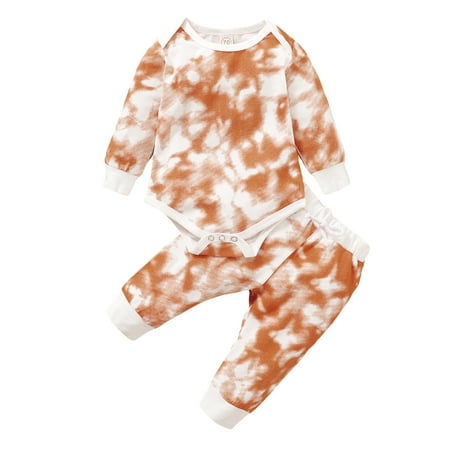 2 Pcs Newborn Tie-dye Print Outfits Infant Long Sleeve Round Neck Romper and Drawstring Trousers Set
2 Pcs Newborn Tie-dye Print Outfits Infant Long Sleeve Round Neck Romper and Drawstring Trousers Set