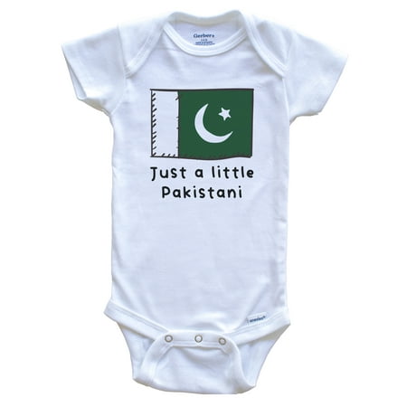 Just A Little Pakistani Funny Cute Pakistan Flag Baby Bodysuit