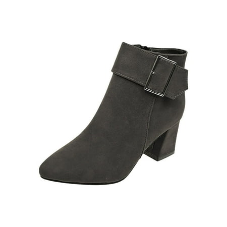 Christmas Clearance! SuoKom Ankle Boots for Women Women s Booties Pointed Toe Mid Heel Buckle Retro Casual Pure Color Flock Boots Shoes Boots for Women Girls Gifts on Clearance
Christmas Clearance! SuoKom Ankle Boots for Women Women s Booties Pointed Toe Mid Heel Buckle Retro Casual Pure Color Flock Boots Shoes Boots for Women Girls Gifts on Clearance