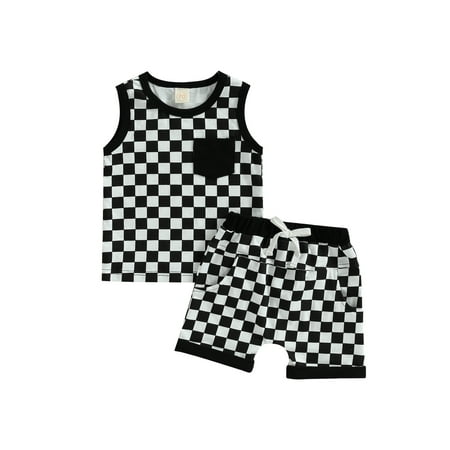 CenturyX Kids Toddler Baby Boys Summer Outfit Sets Sleeveless Vest Tops Checkerboard Print Drawstring Shorts Clothes
CenturyX Kids Toddler Baby Boys Summer Outfit Sets Sleeveless Vest Tops Checkerboard Print Drawstring Shorts Clothes