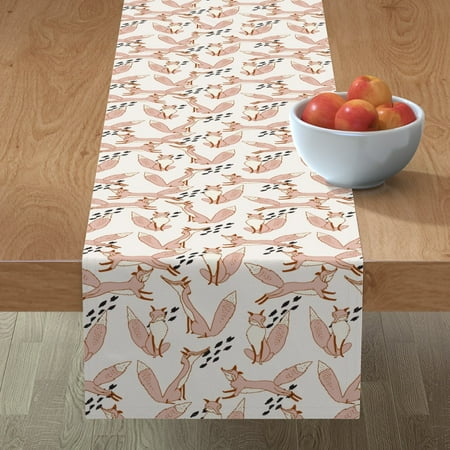 Cotton Sateen Table Runner 72 - Blush Fox Animal Nursery Baby Pink Woodland Whimsical White Black Print Custom Table Linens by Spoonflower
Cotton Sateen Table Runner 72 - Blush Fox Animal Nursery Baby Pink Woodland Whimsical White Black Print Custom Table Linens by Spoonflower