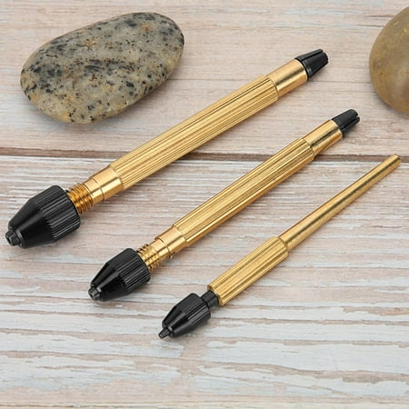 Henmomu Manual Drill Copper Pin Vise 3pcs Copper Pin Vise Twisted Drill Bit Hand Drill Watch Repairing Tool Accessory
Henmomu Manual Drill Copper Pin Vise 3pcs Copper Pin Vise Twisted Drill Bit Hand Drill Watch Repairing Tool Accessory