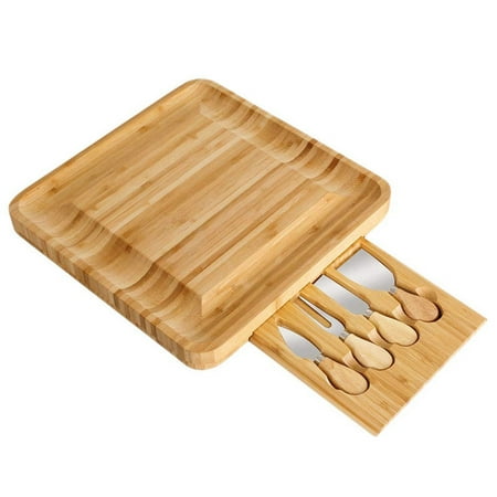 Kzxbty Bamboo Cheese Board Set Bamboo Charcuterie Platter Cooking Tools with 4Pcs Cheese Knives
Kzxbty Bamboo Cheese Board Set Bamboo Charcuterie Platter Cooking Tools with 4Pcs Cheese Knives