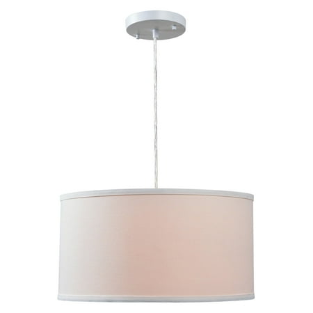 Paige 1 Light Pendant with White Finish