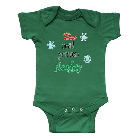 Inktastic Nice until Proven Naughty with Snowflakes Gift Baby Boy or Baby Girl Bodysuit
Inktastic Nice until Proven Naughty with Snowflakes Gift Baby Boy or Baby Girl Bodysuit