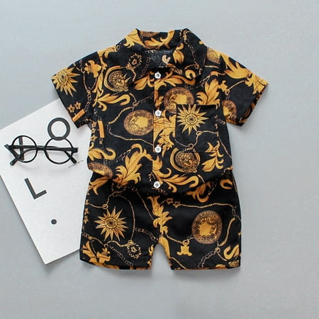 Yubatuo Toddler Boys Baby Kids Girl Floral Print Tops+Shorts Outfit Set Clothes Gold 110
Yubatuo Toddler Boys Baby Kids Girl Floral Print Tops+Shorts Outfit Set Clothes Gold 110