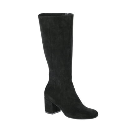 Time and Tru Women's Faux Suede Tall Block Heel Boots