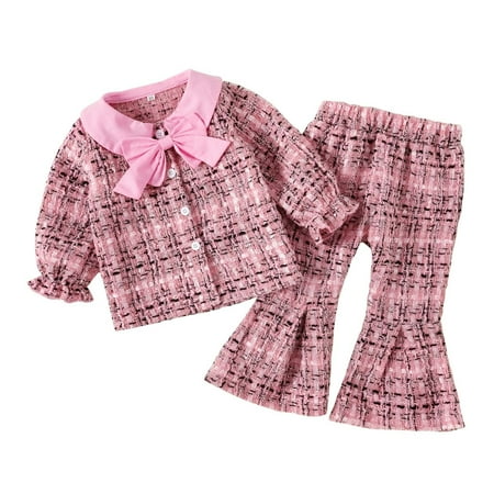 YWDJ 6 Months-4 Years Outfit Sets for Boys Girls Infant Ladies Bow Small Coat Flared Pants Set Pink 12-18 Months
YWDJ 6 Months-4 Years Outfit Sets for Boys Girls Infant Ladies Bow Small Coat Flared Pants Set Pink 12-18 Months