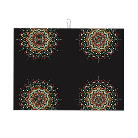 Sigee Colorful Mandala for Dish Drying Mat for Kitchen Counter Premium Kitchen Drying Mat 18 x 24 Dish Drying Pad
Sigee Colorful Mandala for Dish Drying Mat for Kitchen Counter Premium Kitchen Drying Mat 18 x 24 Dish Drying Pad